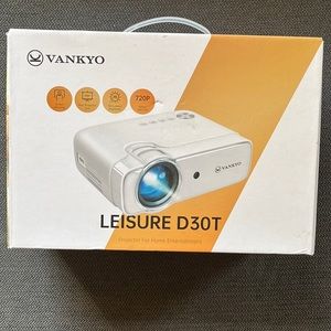 VANKYO Leisure D30T Mini Wi-Fi Projector. New, open box.